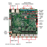 Mini PC N100 de Bajo Consumo, DDR4, M.2 NVME, 4RS232 COM, Diseño Industrial sin Ventilador, Disponibilidad de Enchufes AU/US/EU, Nuevo