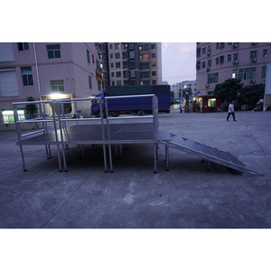 Height adjustable <b>stage</b> leg lighting modular performance aluminum <b>stage</b> - Product Image 1