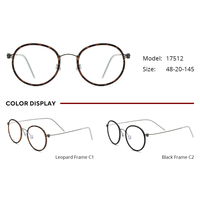 Monture de lunettes Borregls B en titane pour femmes, lunettes de vue de marque de créateur pour hommes, nouvelle collection 2025, monture optique coréenne ronde sans vis 17512