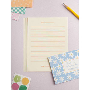 Set di lettere in busta di carta Kraft da 4 confezioni con portafoglio a tema floreale e inviti tascabili e lettere commerciali - Product Image 1