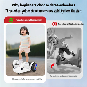 儿童电动平衡车蓝牙人工智能语音控制智能自平衡板电动滑板车M8电动悬浮滑板 - Product Image 2