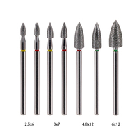 Fraise à ongles diamantée professionnelle pointue pour cuticules, manucure et pédicure russe, fraises diamantées pour ongles 4.8*12, fraises pour lime à ongles électrique