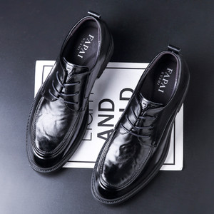 Fapai Men's Formal Leather Shoes Black Lace-Up Office Business Dress Shoes Four Seasons Wear - Product Image 4