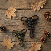 Pendentif libellule en paracorde fait main, porte-clés nœud chinois, tirette de fermeture éclair légère pour sac à dos, décoration, cadeau pour le camping et la randonnée