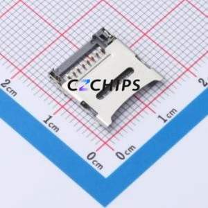 ZX-TF-281.6J SD Card / Memory Card Connector SMD Connector Flip Cover Type MicroSD Card (TF Card) Card Holder 1.8mm - Product Image 1
