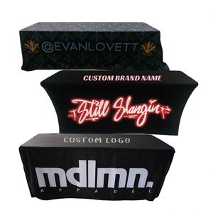 Custom Printed Spandex/Polyester Eco-Friendly Portable <b>Table</b> Cloths <b>for</b> Wedding Parties <b>Table</b> Covers Custom Sizes Digital - Product Image 1