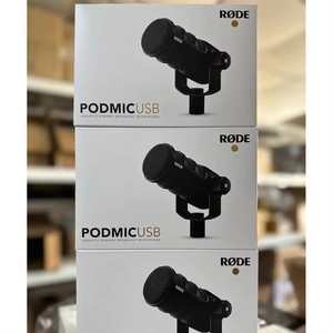 Microphone dynamique double connexion USB <span class=keywords><strong>RODE</strong></span> PodMic avec sortie casque intégrée, contrôle du volume et surveillance à latence nulle - Product Image 1