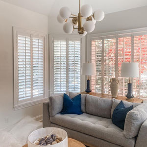 Volets de fenêtre en <span class=keywords><strong>baie</strong></span> style australien européen américain <span class=keywords><strong>sur</strong></span> <span class=keywords><strong>mesure</strong></span> obturateur de plantation en bois et <span class=keywords><strong>pvc</strong></span> pour fenêtre - Product Image 4