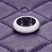 Bague Hip Hop VVS D Color Moissanite Bling pour hommes Cluster 4 rangées avec testeur de diamants en argent sterling 925 GRA