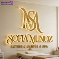 Enseigne LED personnalisée en acier inoxydable, enseigne rétroéclairée par LED, plaque ouverte pour salon de coiffure, enseigne LED 3D personnalisée, enseigne extérieure pour studio de beauté