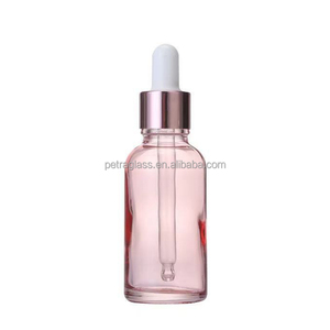10ml 15ml 30ml 50ml 100ml cosmetici di vetro di colore <span class=keywords><strong>rosa</strong></span> bottiglia essenza del viso su misura di lusso vuoto contagocce - Product Image 3