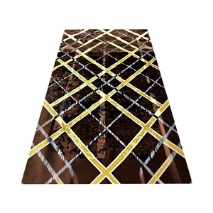 Alfombra Adiva Moderna Turca Gaziantep, Tejida a Máquina, Jacquard, de Poliéster, Resistente a las Manchas, con Base de Yute de Pelo Alto y Grueso - Product Image 1