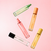 Botol Semprot Kaca Transparan Mini Portabel 50 ml Custom Logo OEM untuk Body Mist, Parfum, dan Minyak Penata Rambut