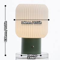 Lampe de table moderne tactile USB rechargeable sans fil blanc chaud LED E26 ampoule fer décoratif PC plastique pour salon salle de lecture