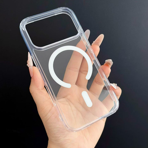 <span class=keywords><strong>Funda</strong></span> Protectora Magnética Transparente Anti-Rayones de Vidrio y Aluminio 9H para iPhone 14 15 16 17 Pro Max, Carcasa de TPU+PC - Product Image 3