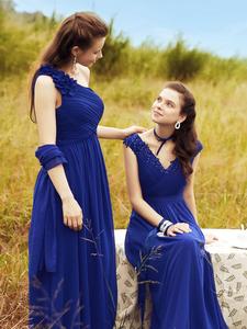 Robes de <span class=keywords><strong>demoiselle</strong></span> <span class=keywords><strong>d</strong></span>'<span class=keywords><strong>honneur</strong></span> longues et <span class=keywords><strong>d</strong></span>écontractées pour femmes, mode 2026, personnalisées, élégantes, bleues, à volants perlés - Product Image 3