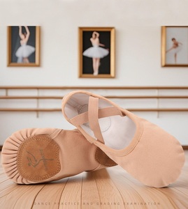 เดย์แดนซ์รองเท้าบัลเล่ต์ผ้าใบยืดหยุ่นสำหรับผู้หญิง หนังแท้ พื้นรองเท้านุ่มสองชั้น ซับในผ้าฝ้าย รองเท้าเต้นรำสำหรับผู้ใหญ่ ไซส์ 43 ลายแมว - Product Image 6