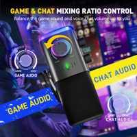 Micrófono Dinámico FIFINE AM9 XLR/USB con RGB, Silenciador de Software, Control de Ganancia, Control de Volumen, para Streaming, Juegos, Grabación, Micrófono ANC