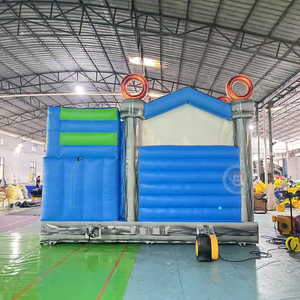 Castello Gonfiabile con Scivolo d'Acqua <span class=keywords><strong>Blu</strong></span>, Casa Gonfiabile Sonic per Feste e Noleggio, Combo Castello Saltarello per Bambini - Product Image 6