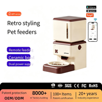 Distributeur de nourriture pour animaux de compagnie avec écran LCD, double alimentation, compatible nourriture sèche et lyophilisée, démontage facile pour chats et chiens