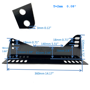Staffa del sedile delle parti di <span class=keywords><strong>auto</strong></span>, aggiungere componenti metallici set universale di staffe per l'installazione di sedili <span class=keywords><strong>auto</strong></span>, con staffe regolabili - Product Image 5