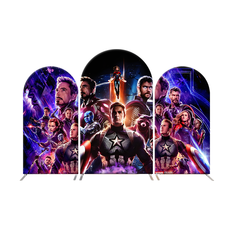 Праздничные мероприятия Свадьба День рождения детский экран тканевый чехол для четки свода фоны стенд тканевая рамка Мстители фон