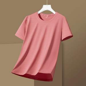 เสื้อยืดสตรีทแวร์แบบถัก รุ่น BY9819B ผลิตตามสั่ง ขายส่ง รับทำโลโก้  ผ้าสแปนเด็กซ์/ไนลอน สีดำ ทรงหลวม ไหล่ตก แขนสั้น คอกลม น้ำหนัก 180 กรัม - Product Image 5