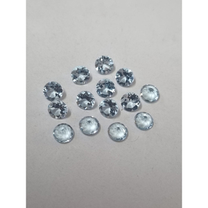 พลอยอะเมทิสต์แอฟริกันธรรมชาติ สีฟ้าอ่อน ทรงกลม ขนาด 5 มม. ขัดเงา สำหรับทำเครื่องประดับ - Product Image 1