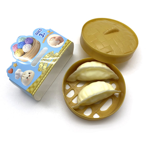 ตุ๊กตาเกี๊ยวขาวน่ารักในซึ้งนึ่ง ทำจากโฟม PU บีบแล้วคืนตัวช้า ของเล่นคลายเครียด ตกแต่งโต๊ะ บรรเทาความวิตกกังวล ของขวัญสำหรับเด็ก - Product Image 1