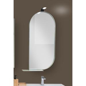 Miroir rond en agave mat avec éclairage ZIKO noir - Product Image 1