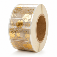 Étiquettes transparentes personnalisées imperméables, autocollants cosmétiques en feuille d'or, étiquettes d'emballage transparentes en PET haute brillance pour flacon de sérum, pot, tube