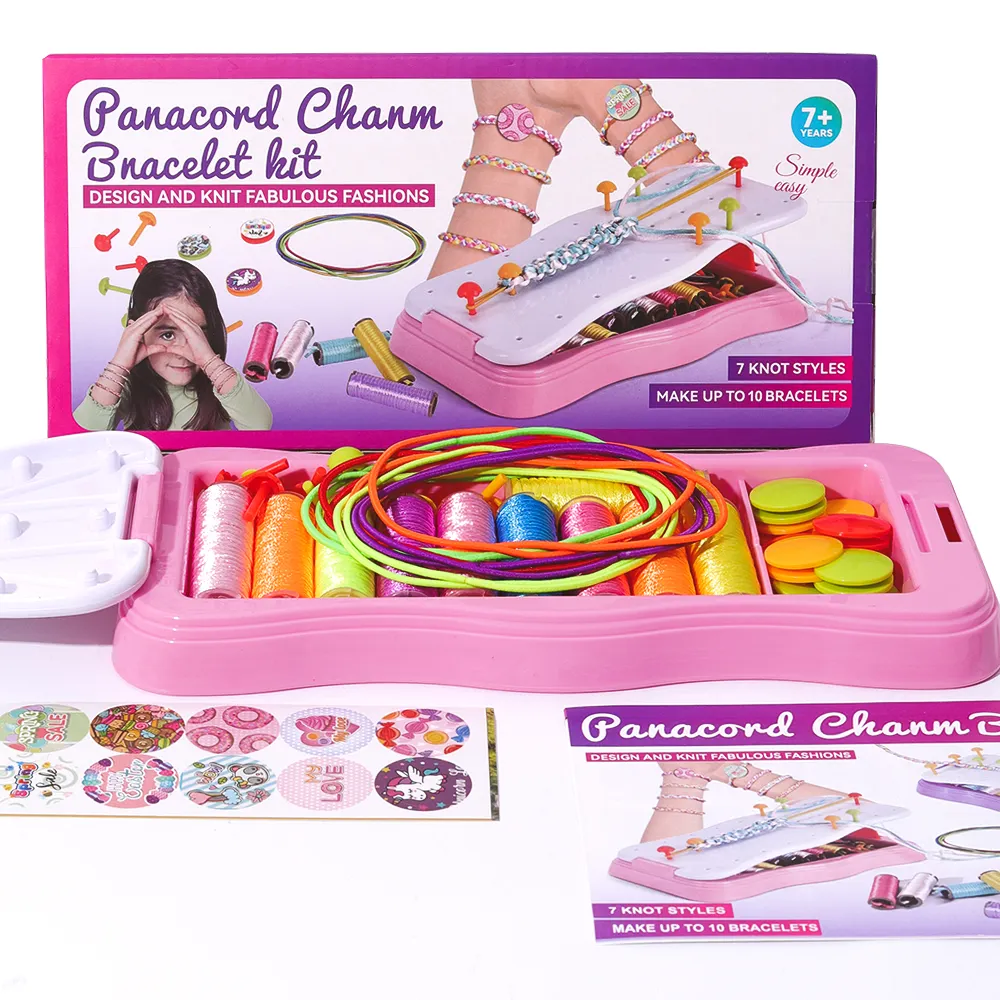 Arts and Crafts String Maker Tool Friendship Bracelet Making Kit For Children DIY Gift Set