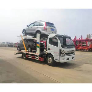 DFAC中国制造商卡车2轴牵引带零件的小型汽车运载拖车
