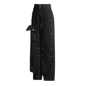 กางเกงยีนส์แฟชั่นผู้หญิงทรงตรงเอวกลางแบบถอดกระดุมได้ รุ่นใหม่ประจำฤดูร้อน - Product Image 5