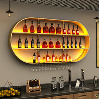Meubles de bar industriels, étagères murales pour l'affichage du vin, étagères de rangement pour bouteilles de vin en fer, étagères murales pour le vin