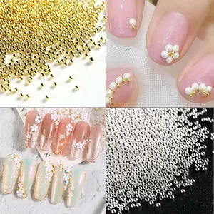 12 Rejillas de Mini Perlas de Caviar para Decoración de Uñas, Microbolas Metálicas Doradas/Plateadas, Dijes Magnéticos para Uñas, Bolígrafo Magnético, Joyería para Uñas con Bolas de 0.5~3mm - Product Image 4