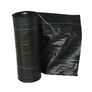 Alfombra de plástico antimaleza para jardín agrícola, cubierta de suelo de película, color negro - Product Image 1