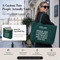 Sac fourre-tout en toile de taille moyenne marron avec logo personnalisé, sangle en sangle tissée, bouton-pression et imprimé floral pour les trajets quotidiens, fabrication OEM