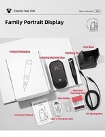 Machine à ongles de haute précision - Batterie rechargeable, embouts en céramique/alliage, écran LED, idéale pour les salons et l'usage domestique