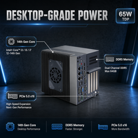 Ordinateur embarqué robuste haute performance, mini PC industriel, PCIe 5.0 X16, module 4G 5G, carte SIM, M.2 WiFi, Windows 11, Linux Ubuntu