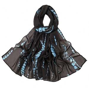 Nouveau style populaire, foulard long en mousseline imprimé numérique malaisien, châles ethniques pour femmes, hijabs musulmans, foulard YHK0028 - Product Image 6