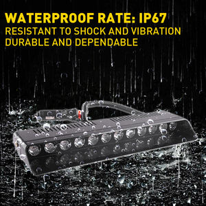 Auxito 12-LED Car Strobe Light Emergency Flash Parabrisas Advertencia Lamps12V Ámbar/Blanco para coche - Product Image 4