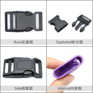KJM <b>Pet</b> Snap Buckle A161 Plastic Adjustable Dog Cat <b>Leash</b> Buckle With Frame Multi Size 13mm 15mm 20mm 25mm 32mm 38mm - Product Image 2