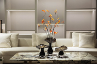 Haut de gamme abstrait moderne Vases en verre verre décoration de scène de mariage à la main Top Design cristal verre fleur Vase