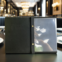 Expédition rapide, couverture de menu en similicuir A5 avec logo, reliure à vis souple, dossier de menu, livre, porte-menu personnalisé, porte-menu de restaurant