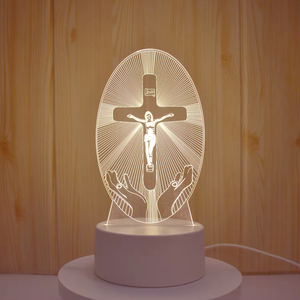 Lampe tactile USB 3D San Judas Tadeo, lampe à illusion, cadeau religieux pour femmes et hommes, lumières nocturnes, décoration spirituelle - Product Image 3