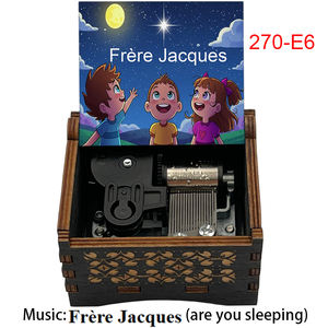 Popular Frere Jacques Wind up Music Box Canción francesa para niños 18 Note Silver Movement Regalo especial para amigo <span class=keywords><strong>Cumpleaños</strong></span> familiar - Product Image 5