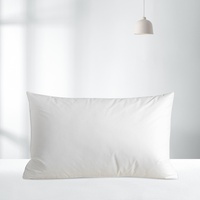 Oreiller de lit en duvet et plumes de canard blanc 100% coton, tissu années 80, motif uni, anti-duvet, fermeté moyenne et ferme pour le soutien du cou