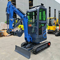 Mini-excavatrice de haute qualité avec moteur Euro 5, 1,8 tonne, pour travaux de jardinage, tout-terrain, petite pelle hydraulique, micro-excavatrice à queue zéro