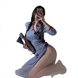 Ensemble de lingerie sexy transparent en mousseline de soie avec strass TKS Classic Cheongsam pour femmes - Product Image 3
